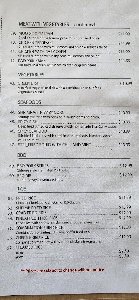 D-Thai Restaurant Menu image 2